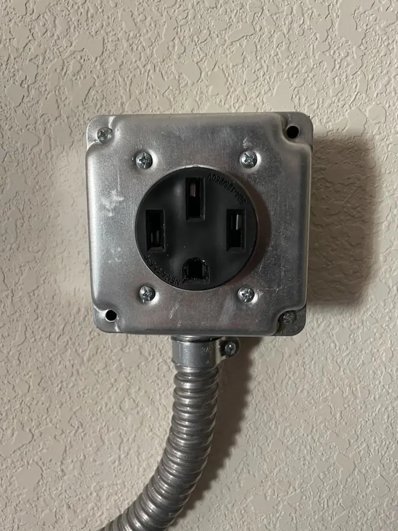 NEMA 14-50 outlet installed for Electrical Panel Upgrade in Beaumont